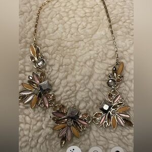 RSVP Pink and Gold Floral Necklace